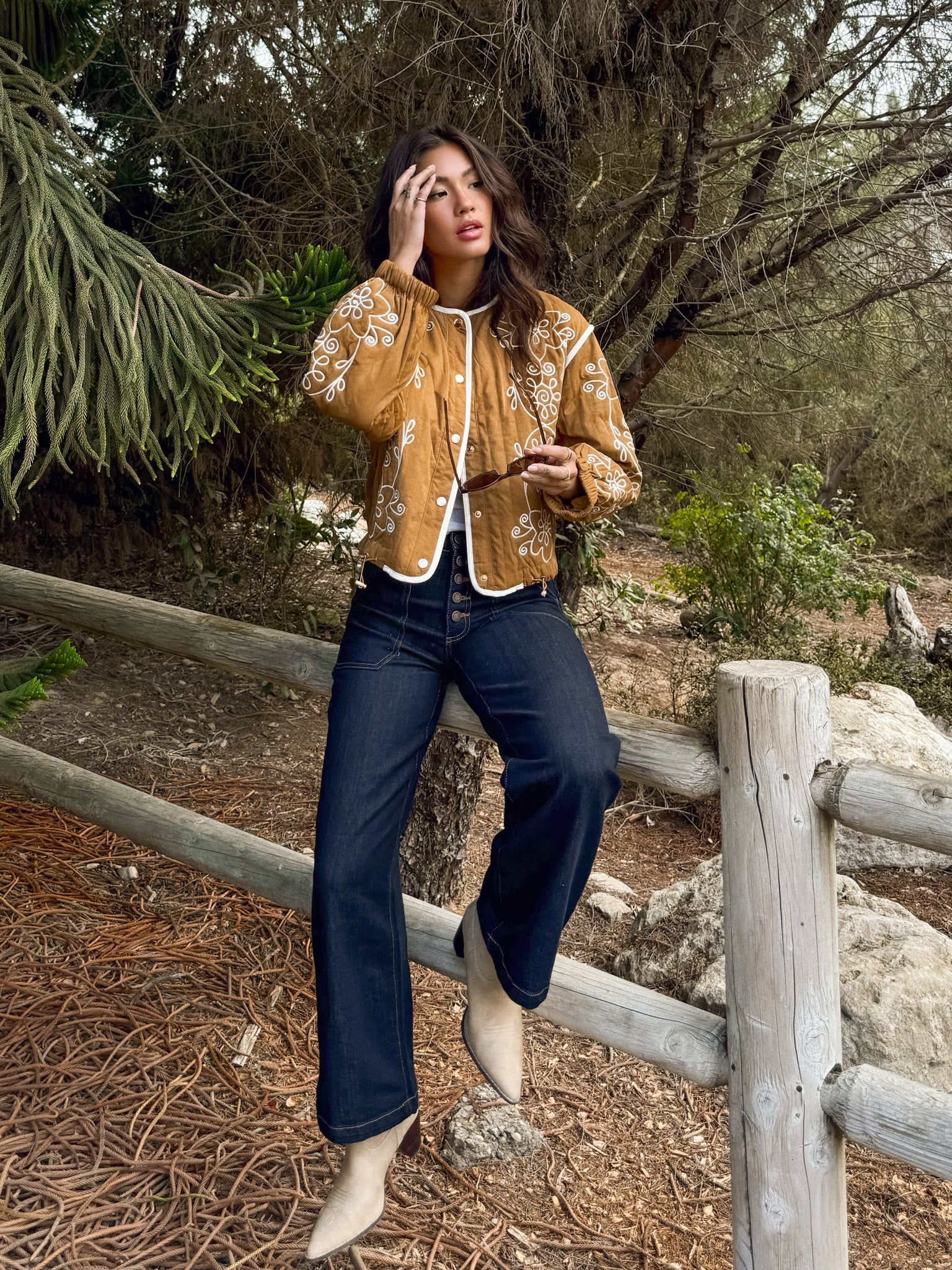 Kendra Embroidered Quilted Jacket