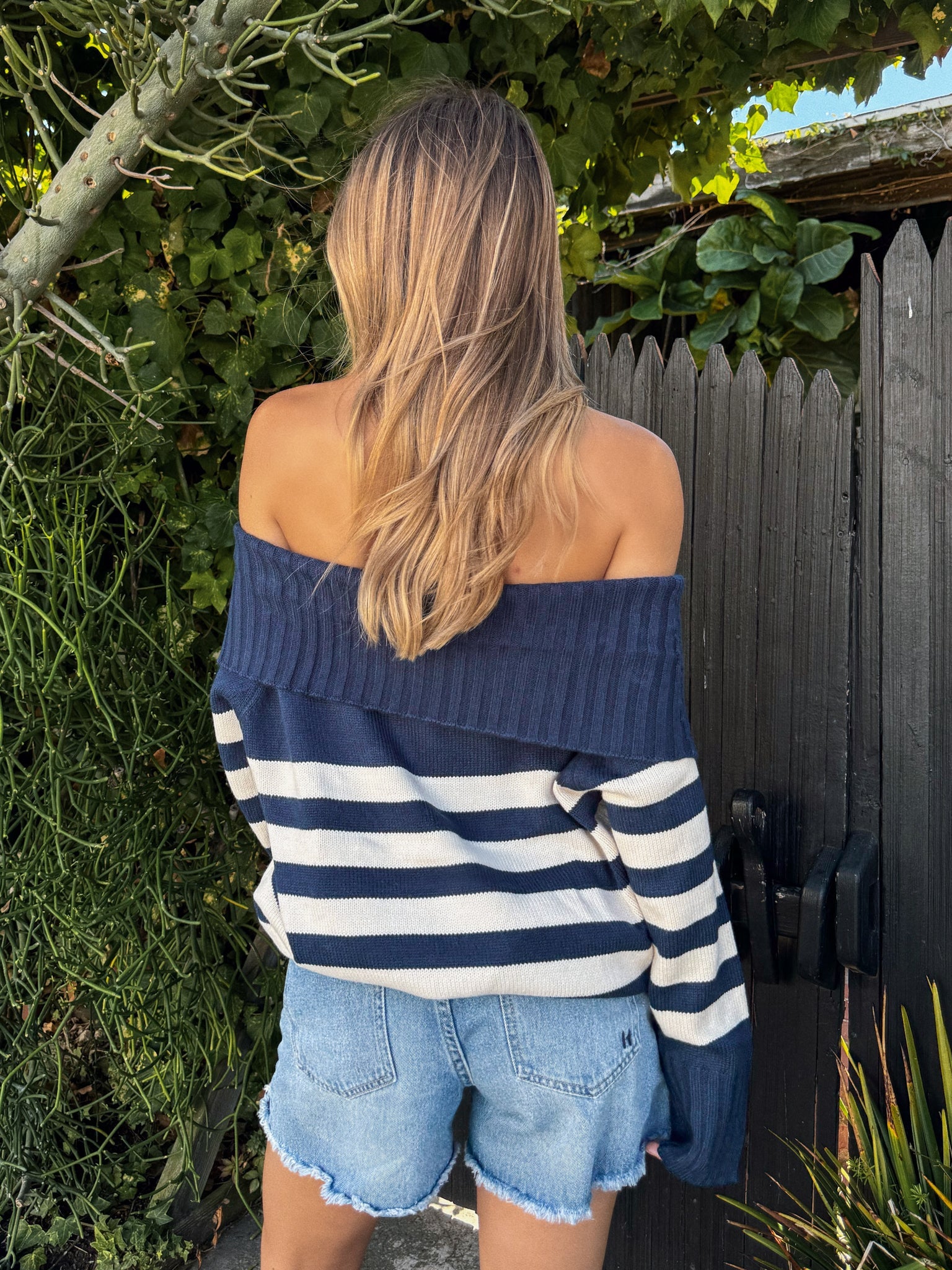 Stick With Me Oversized Sweater in Navy