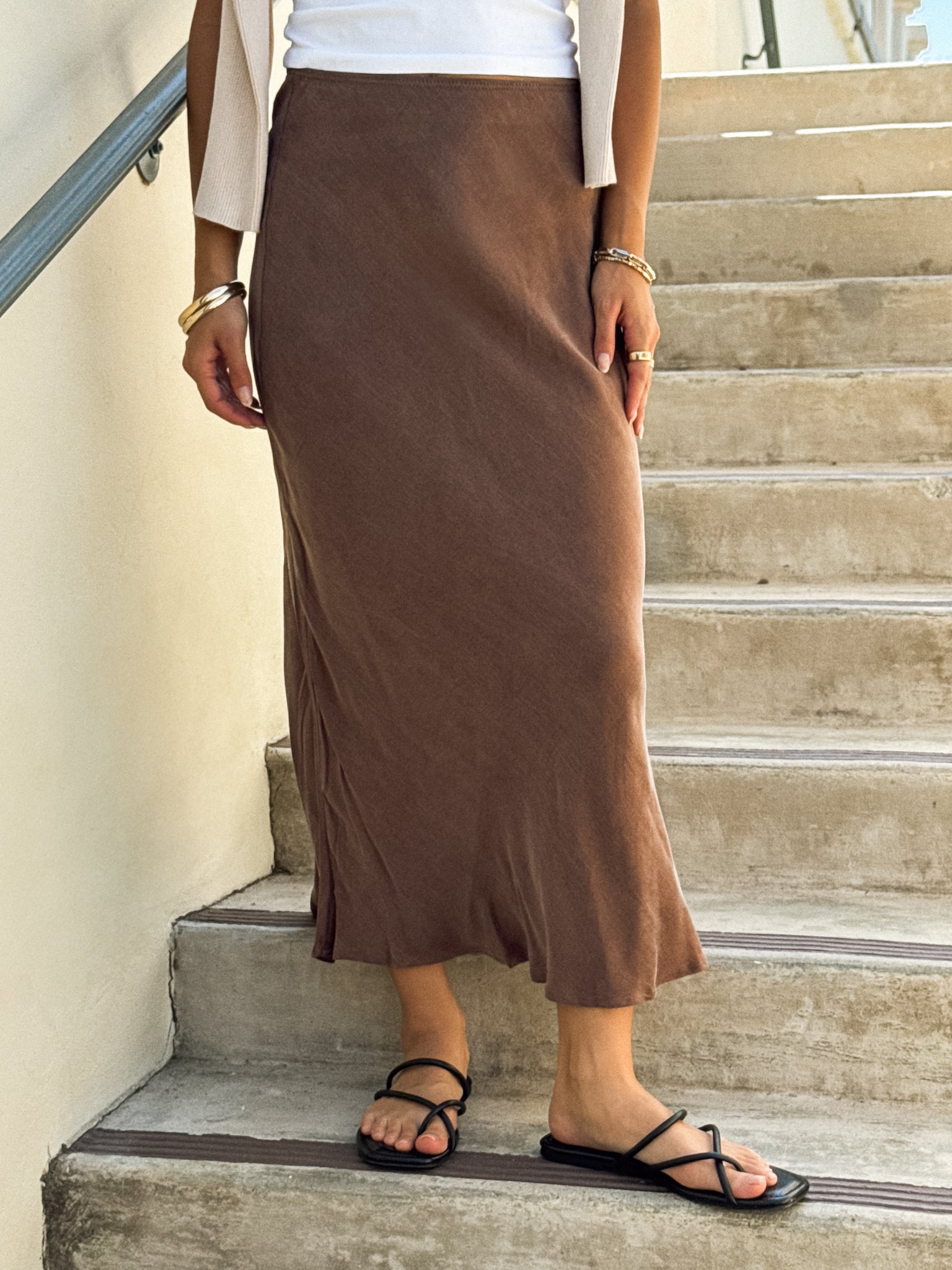 Skylar Vegan Suede Midi Skirt
