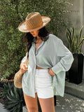 Anika Button Down in Olive