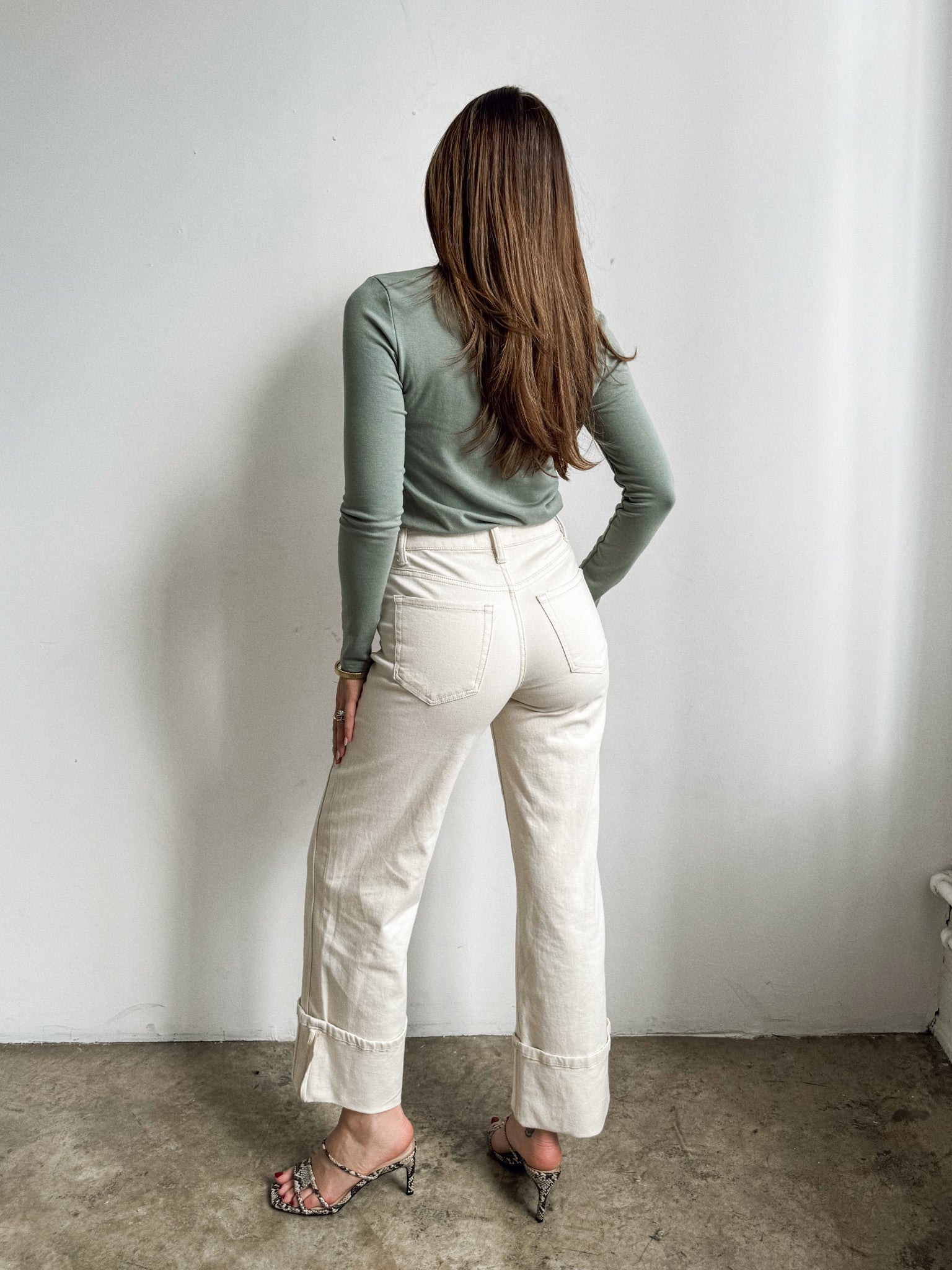 Symphony Cuffed Wide Leg Jeans