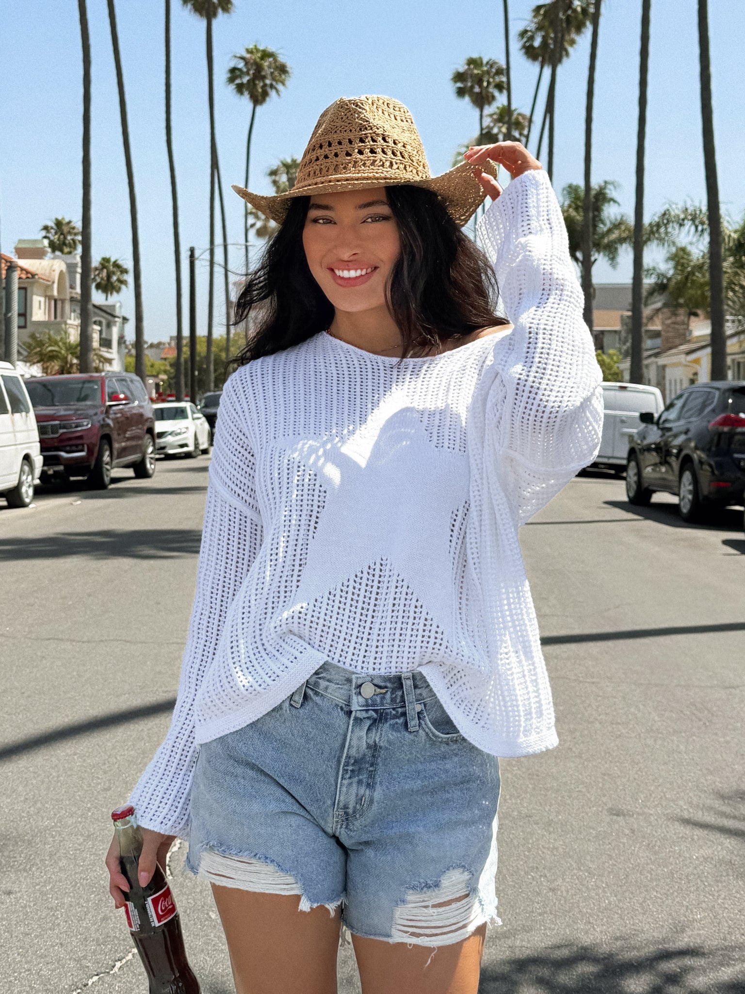 Starstruck Knit Sweater in White - Final Sale