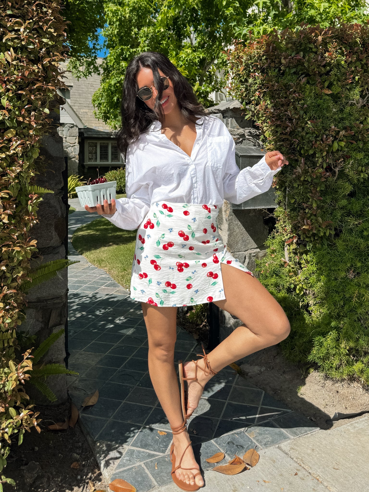 Maribel Cherry Mini Skirt - Final Sale