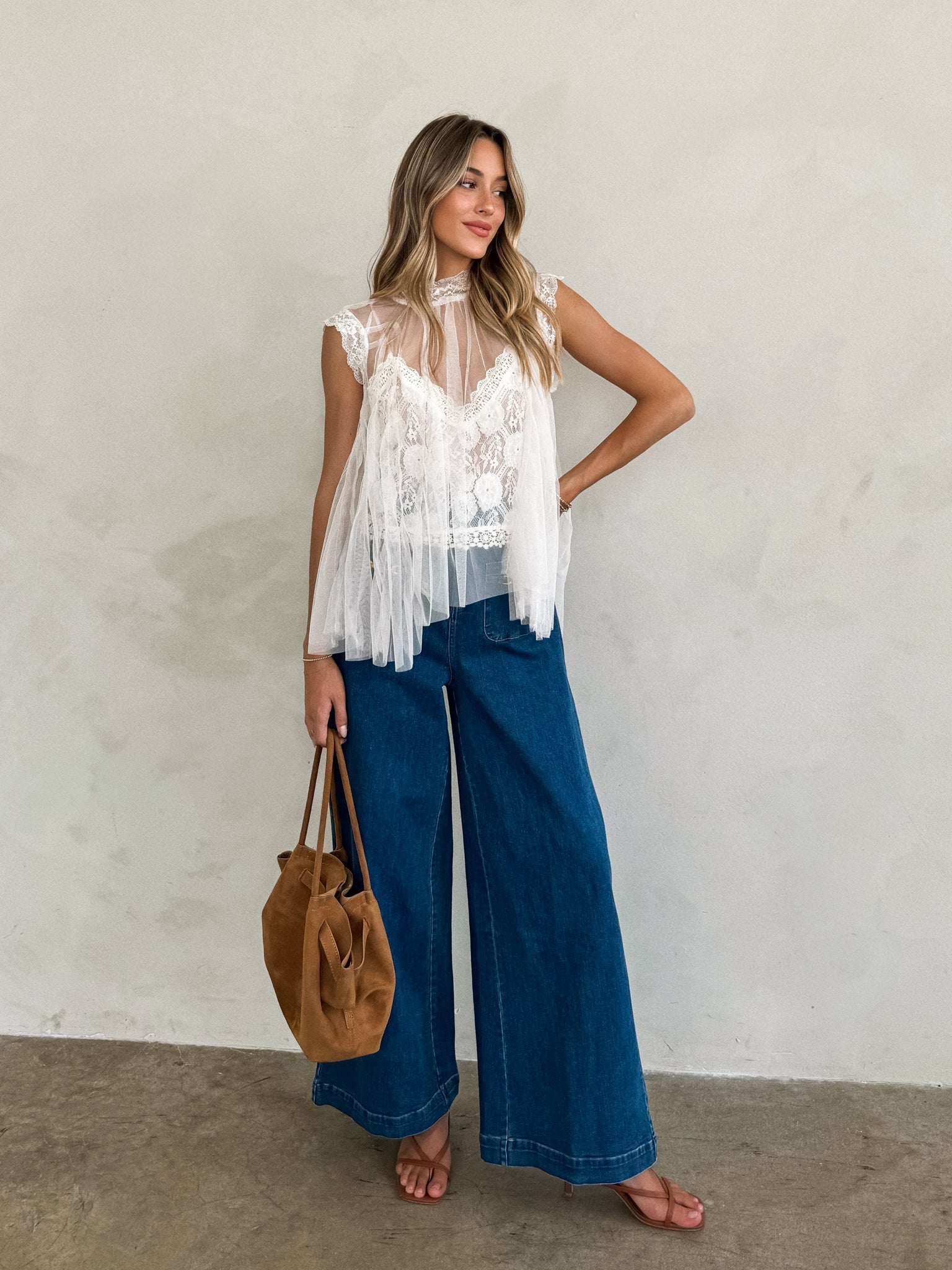 Elle Mesh Lace Top