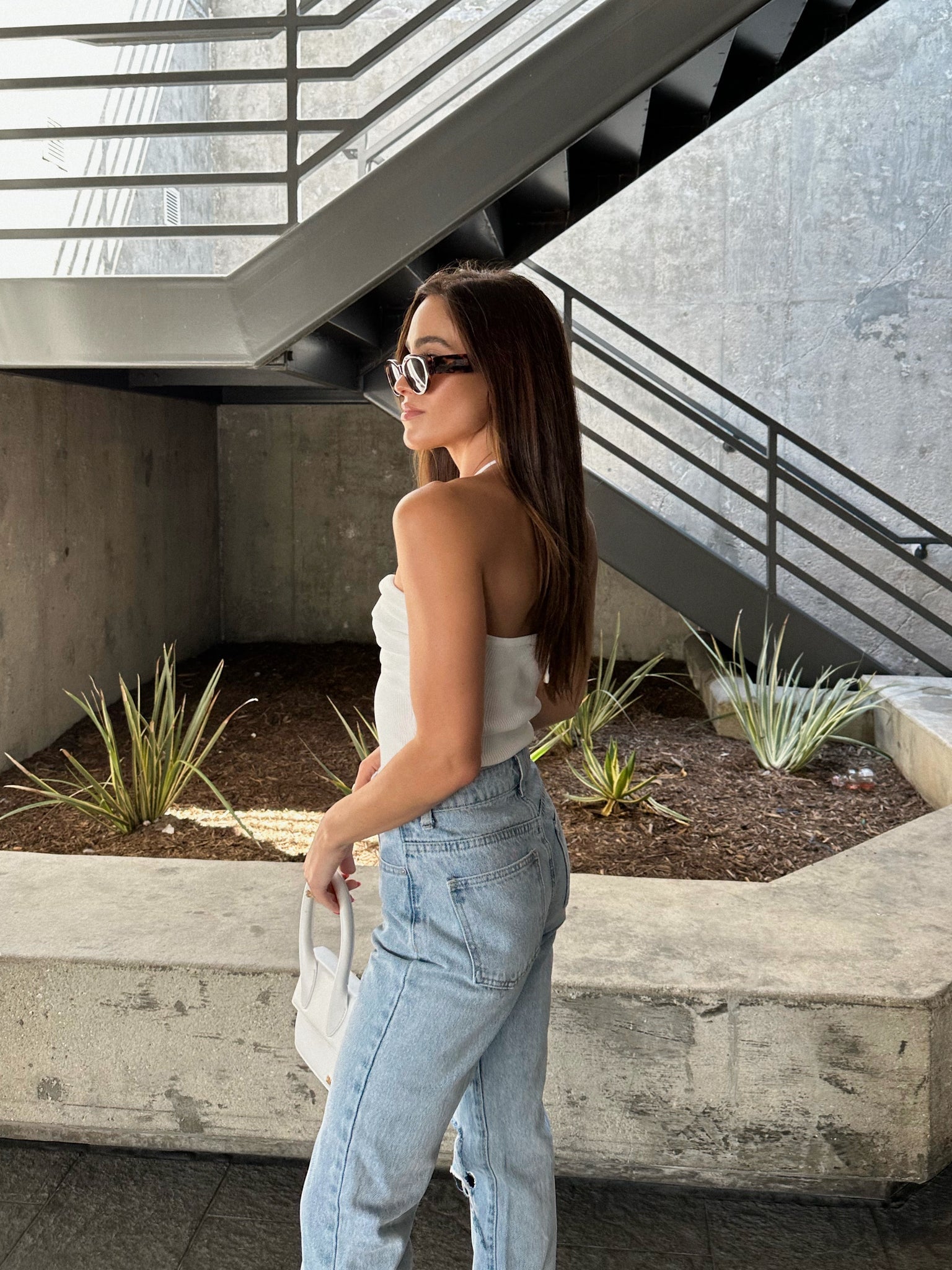 Ground Breakers Halter Top in White - Final Sale