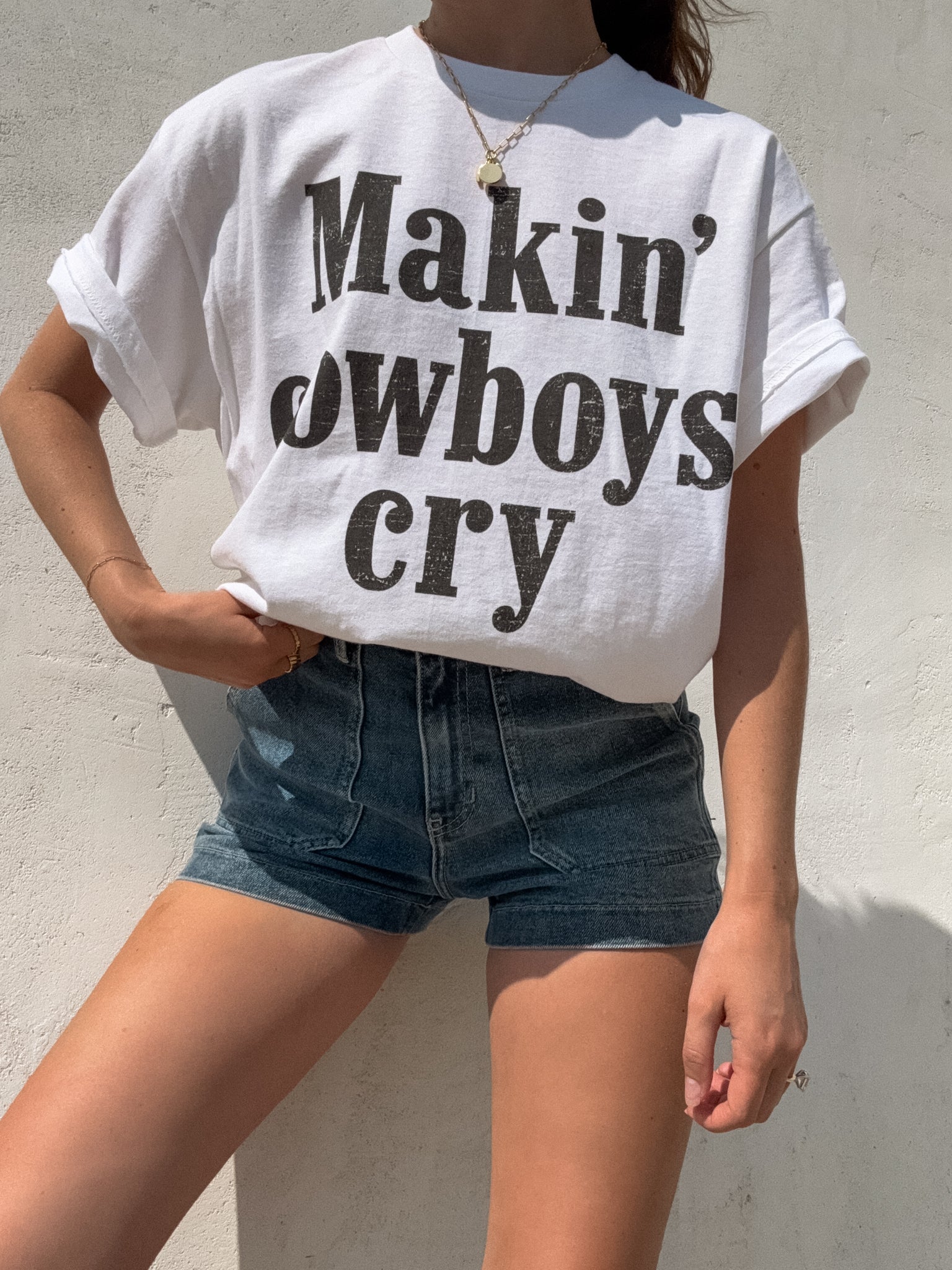 Makin Cowboys Cry Tee - Final Sale