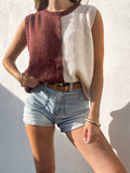 Double Trouble Color Block Knit Top