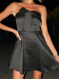 Steal the Night Strapless Mini Dress in Black - Final Sale