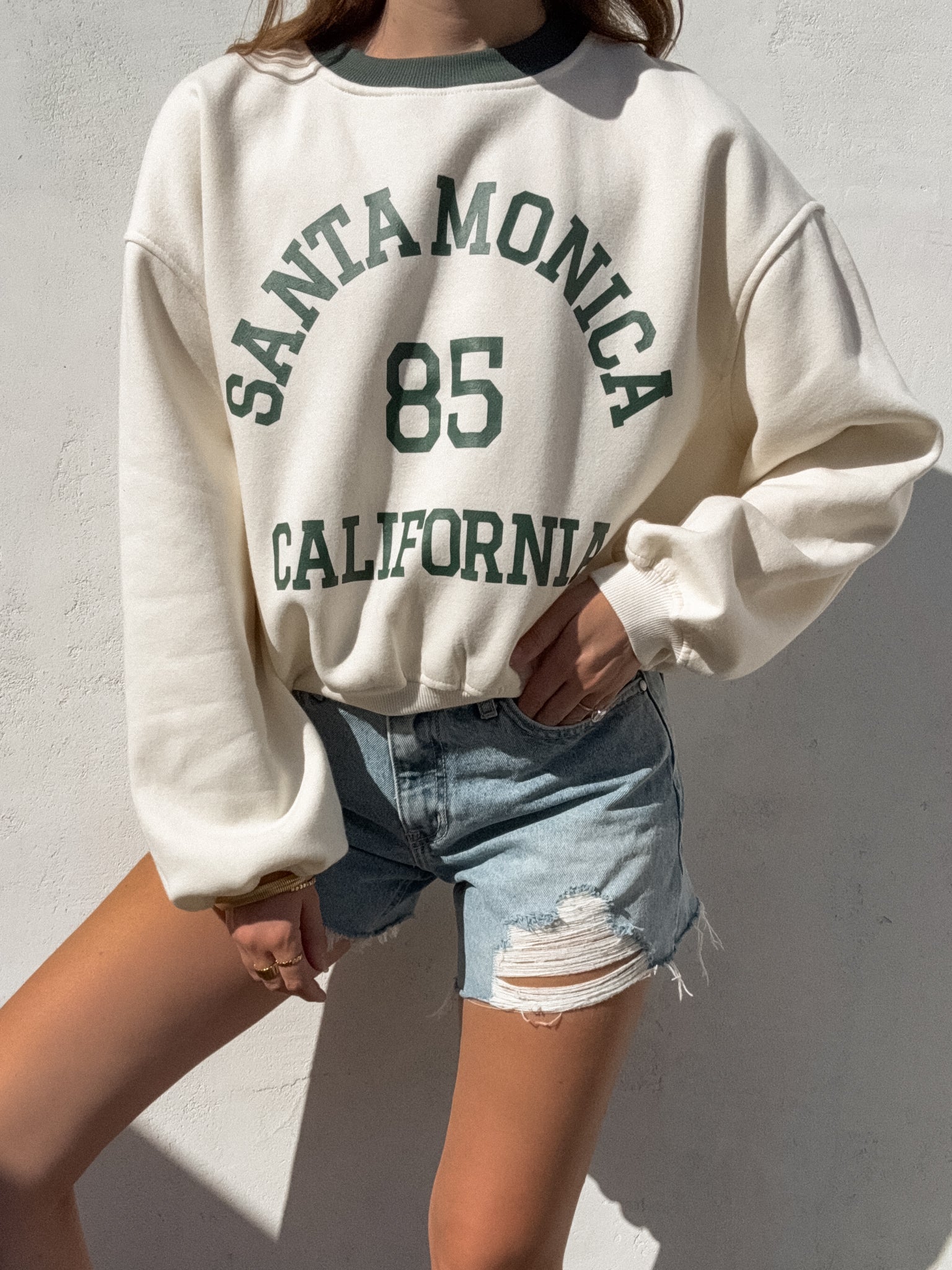 Santa Monica Cropped Crewneck