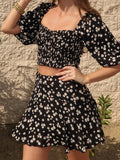 Daisy Smocked Crop Top - Final Sale