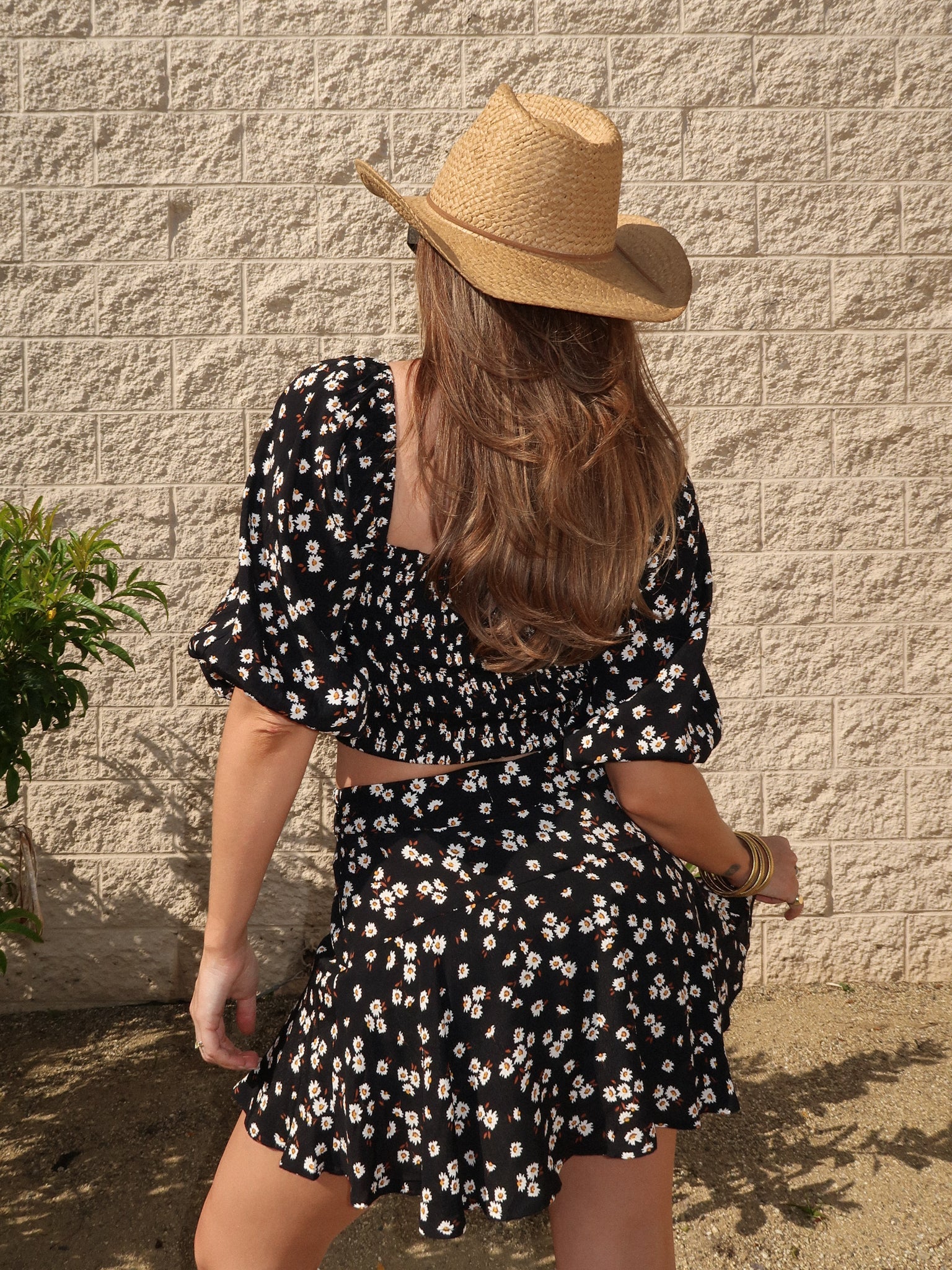 Daisy Smocked Crop Top - Final Sale