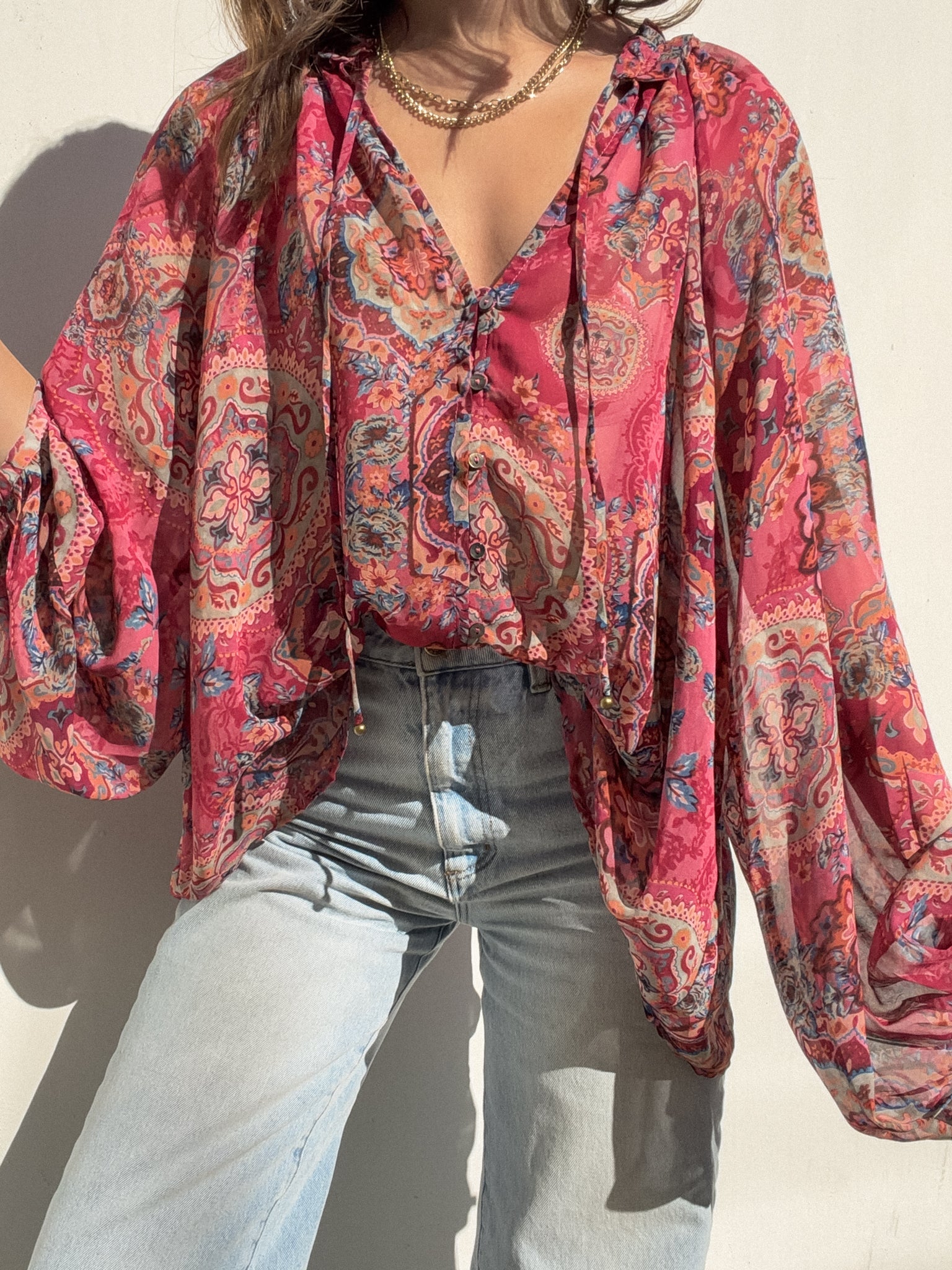 Fuchsia Mirage Blouse