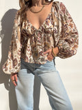 Sunrise Floral Sweetheart Top