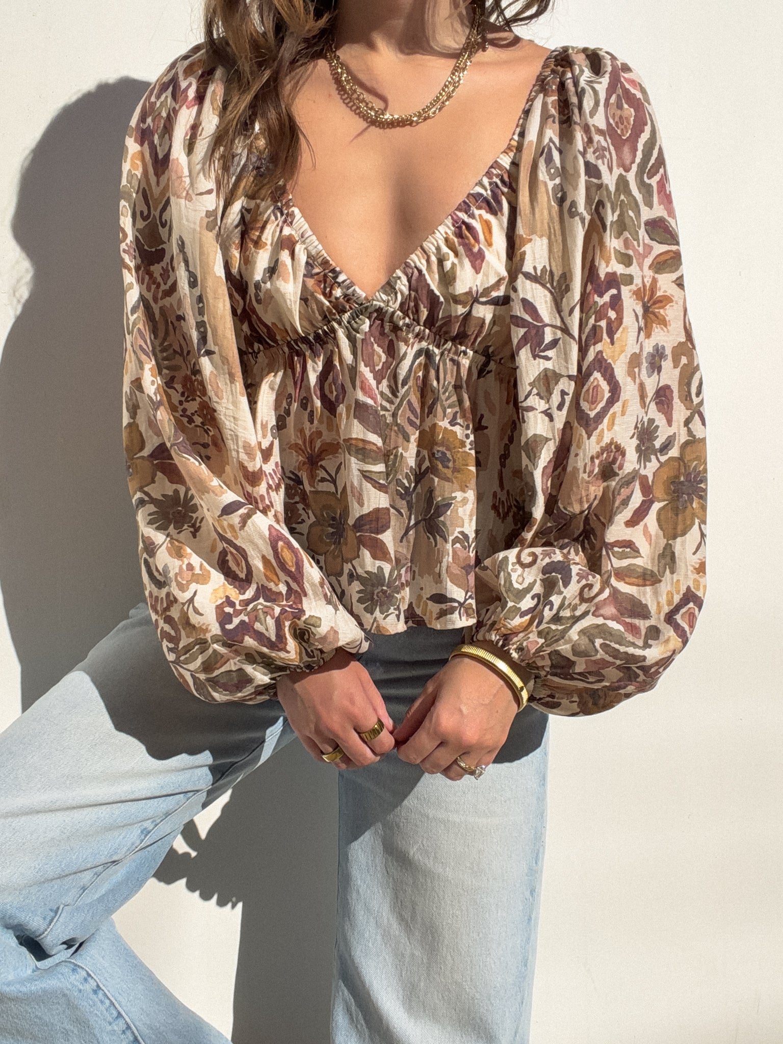Sunrise Floral Sweetheart Top