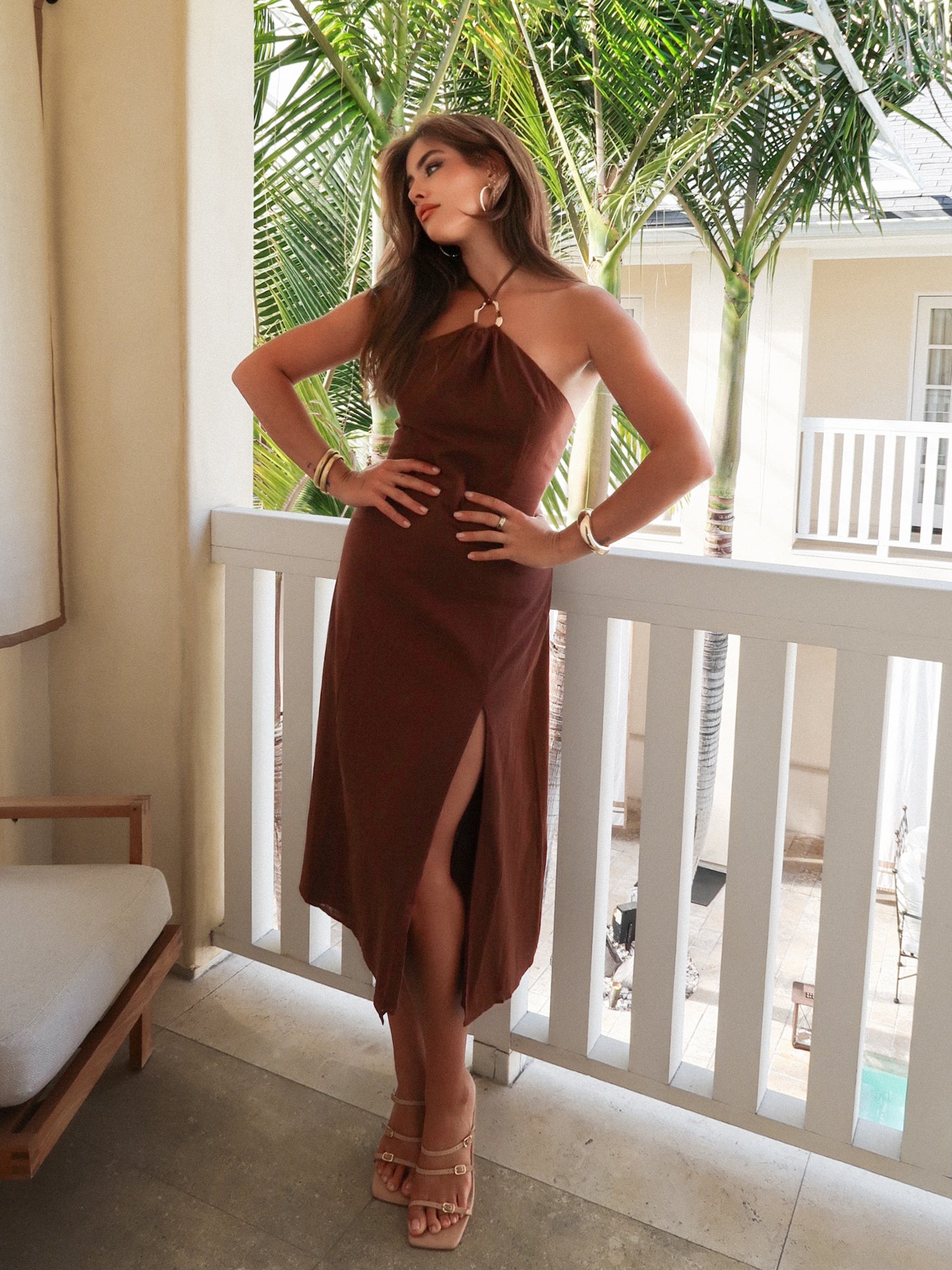 Uma Halter Midi Dress