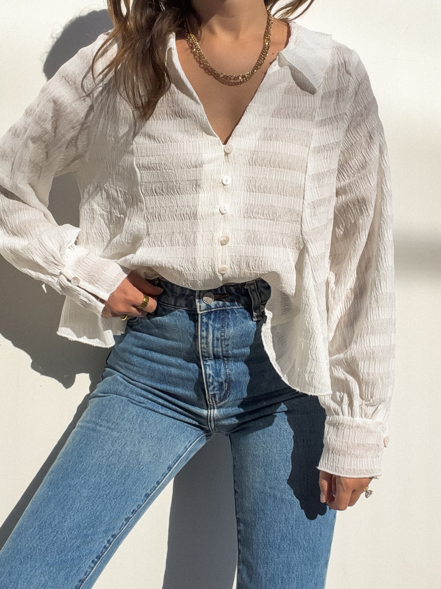 Everly Texture Knit Blouse