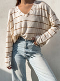 Little Things Stripe Knit Top in Cream