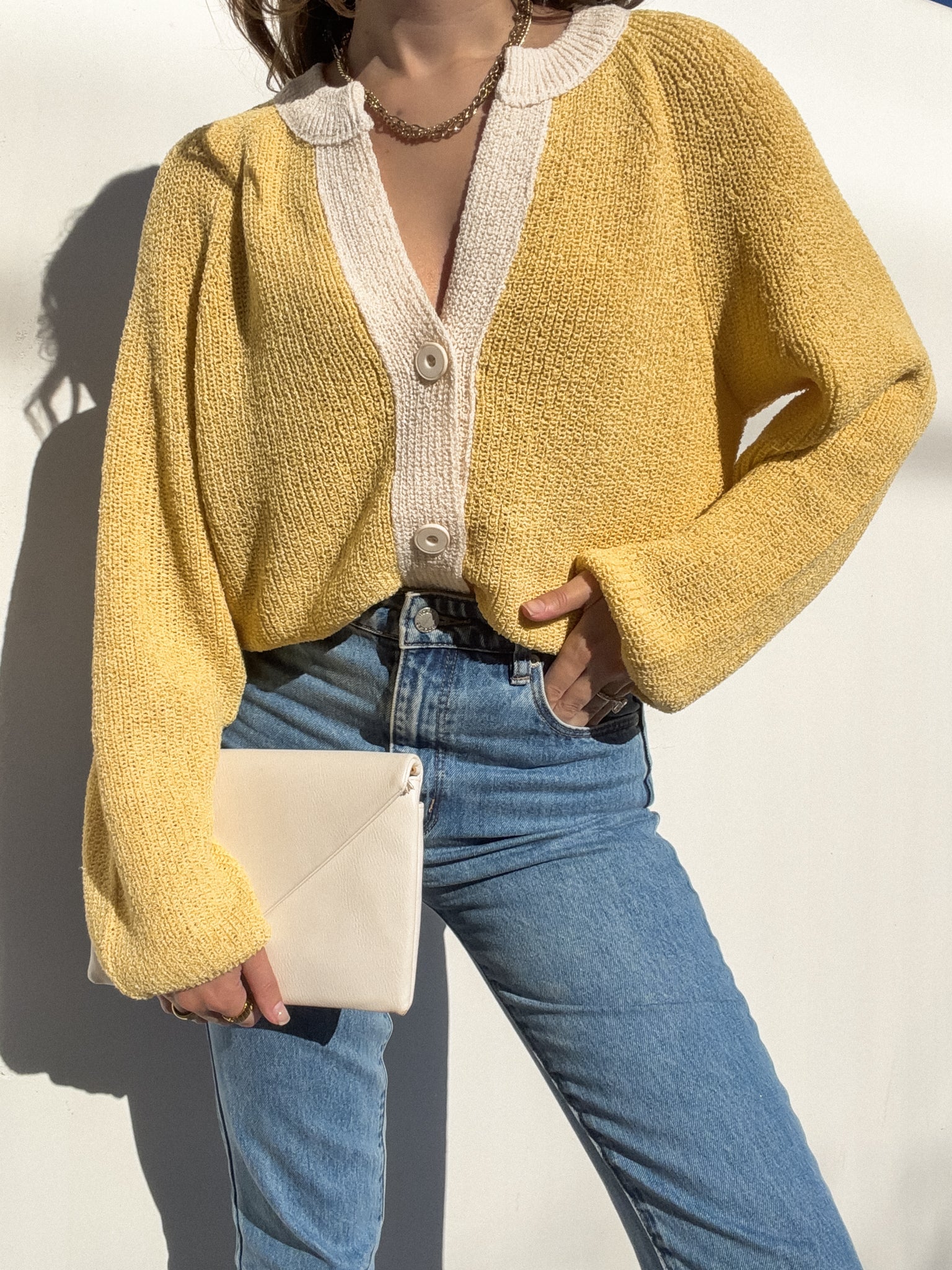 Daisies Ribbed Knit Sweater