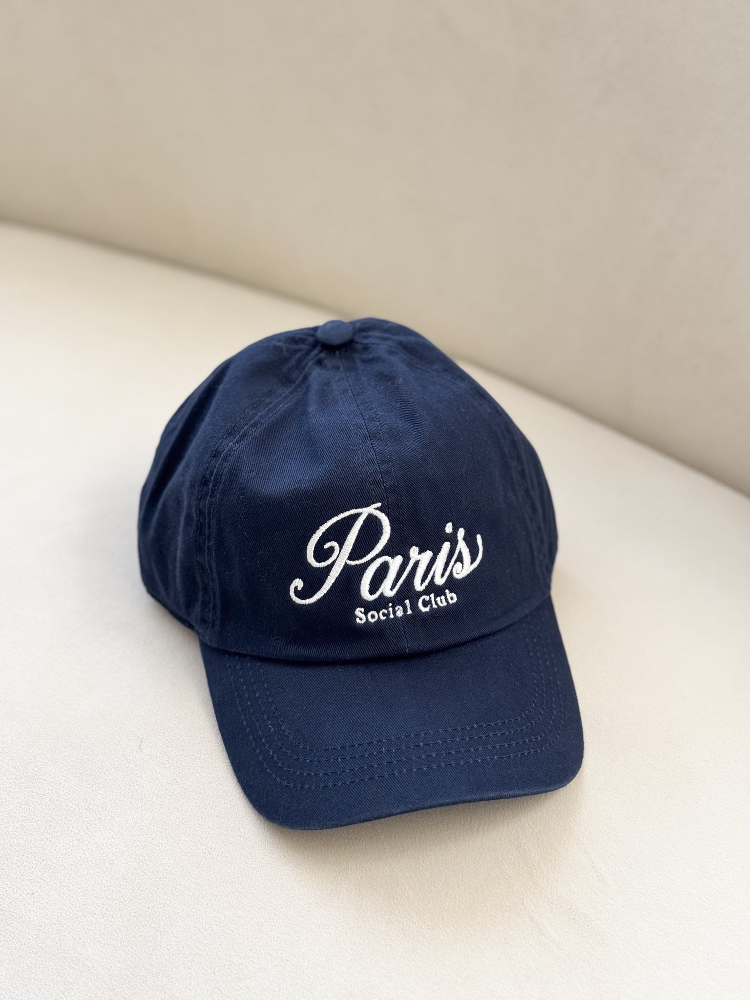 Paris Social Club Baseball Cap in Navy