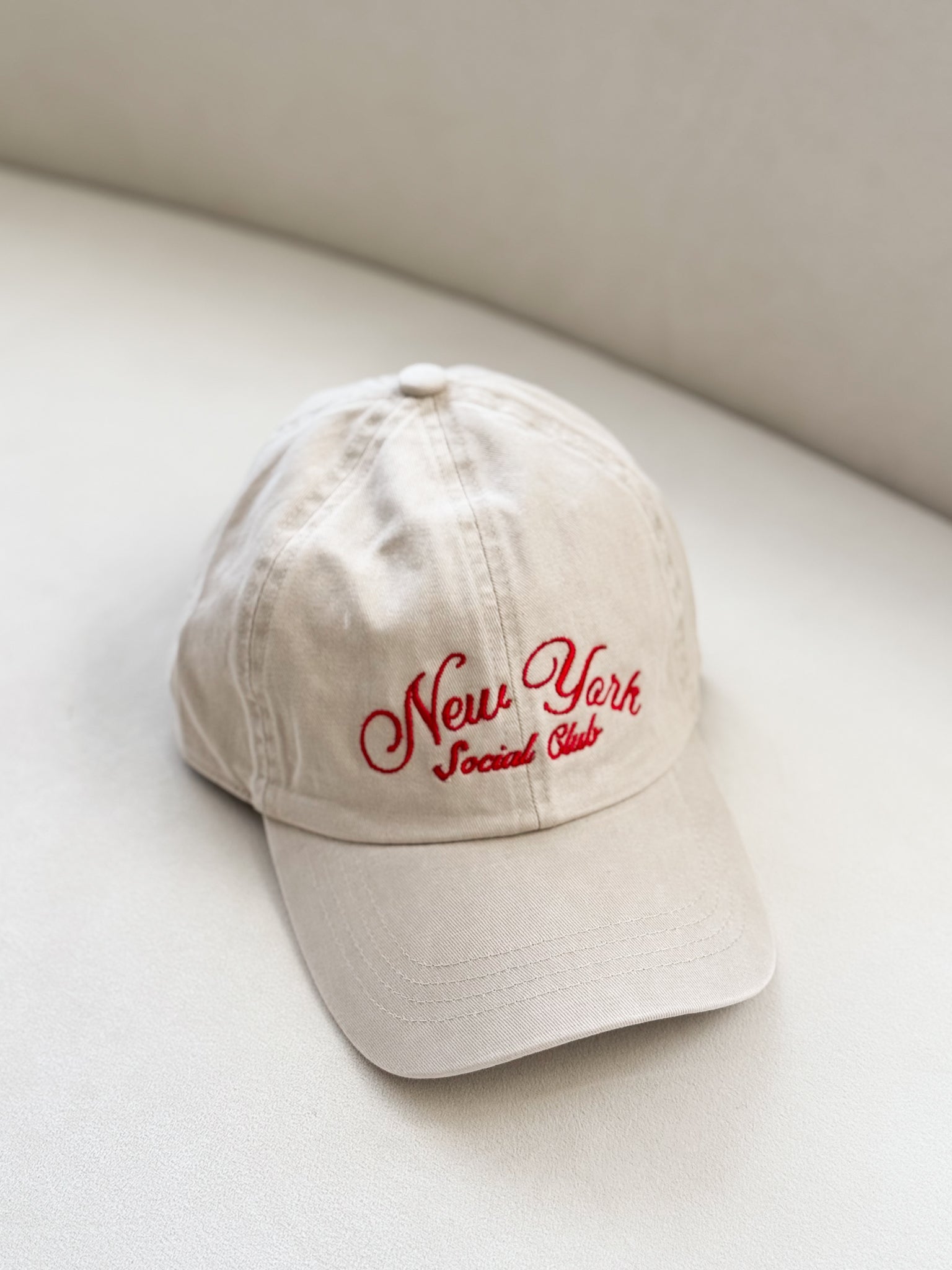 New York Social Club Baseball Cap in Beige