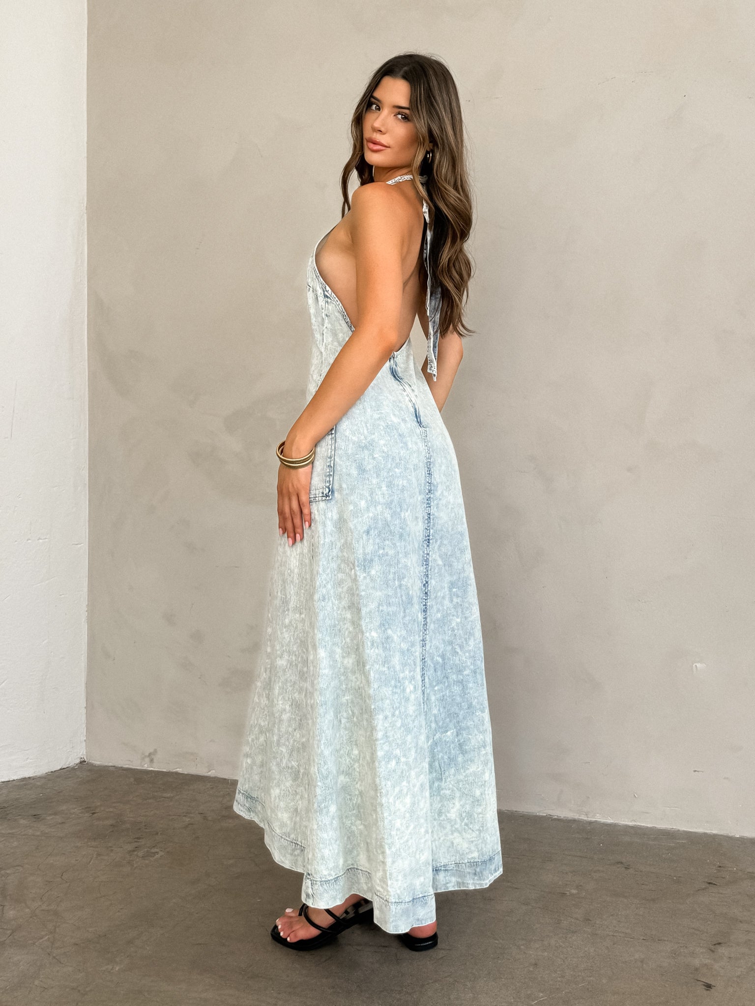 Kenzie Denim Midi Dress - Final Sale