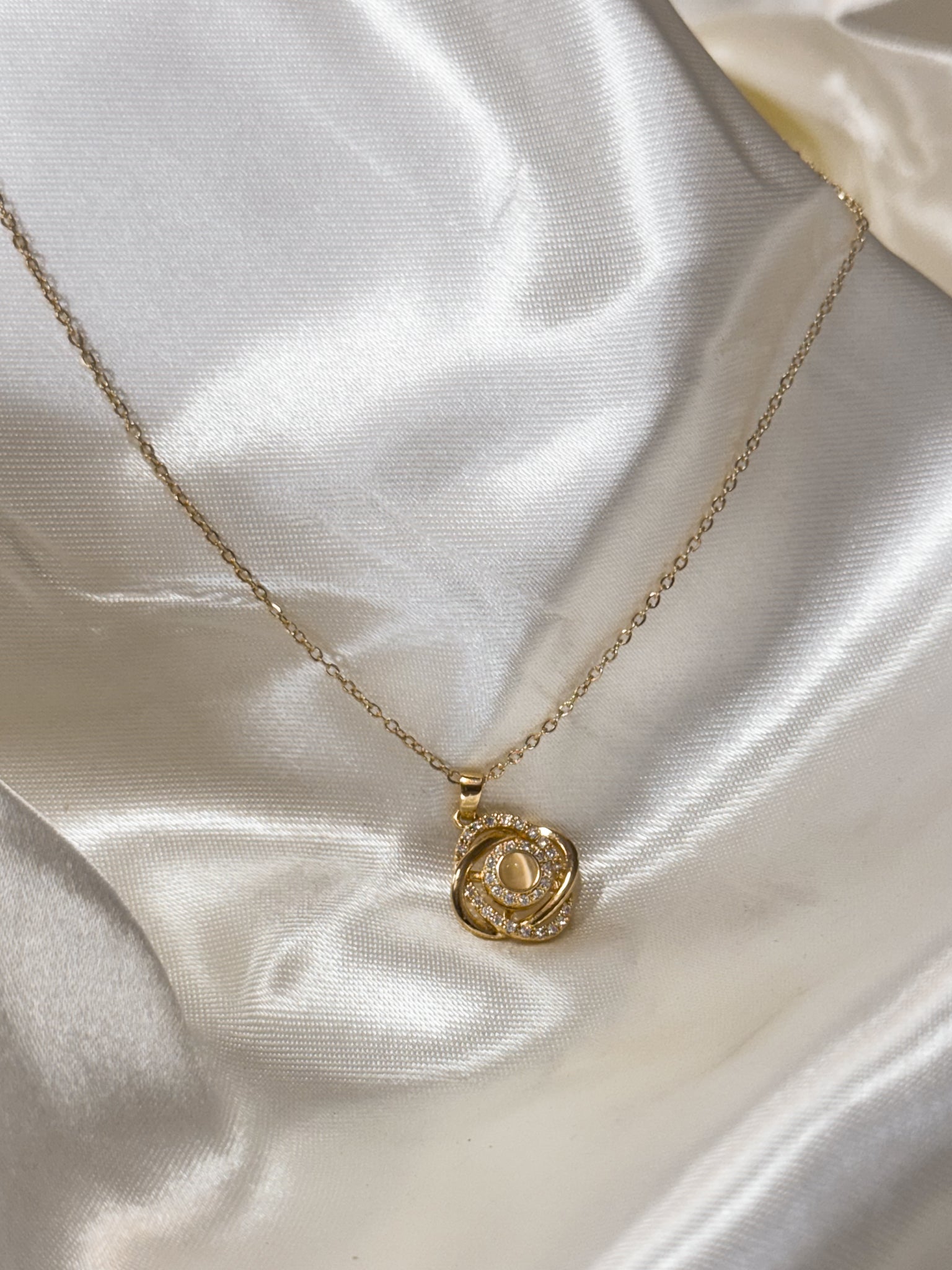 Pave Spinner Necklace