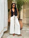 Pina Colada Gauze Pants in White