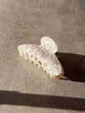 Caramel Claw Clip in Cream