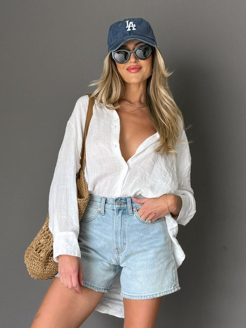 Anika Button Down in White
