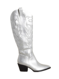 Samara Cowgirl Boot in Silver - Final Sale