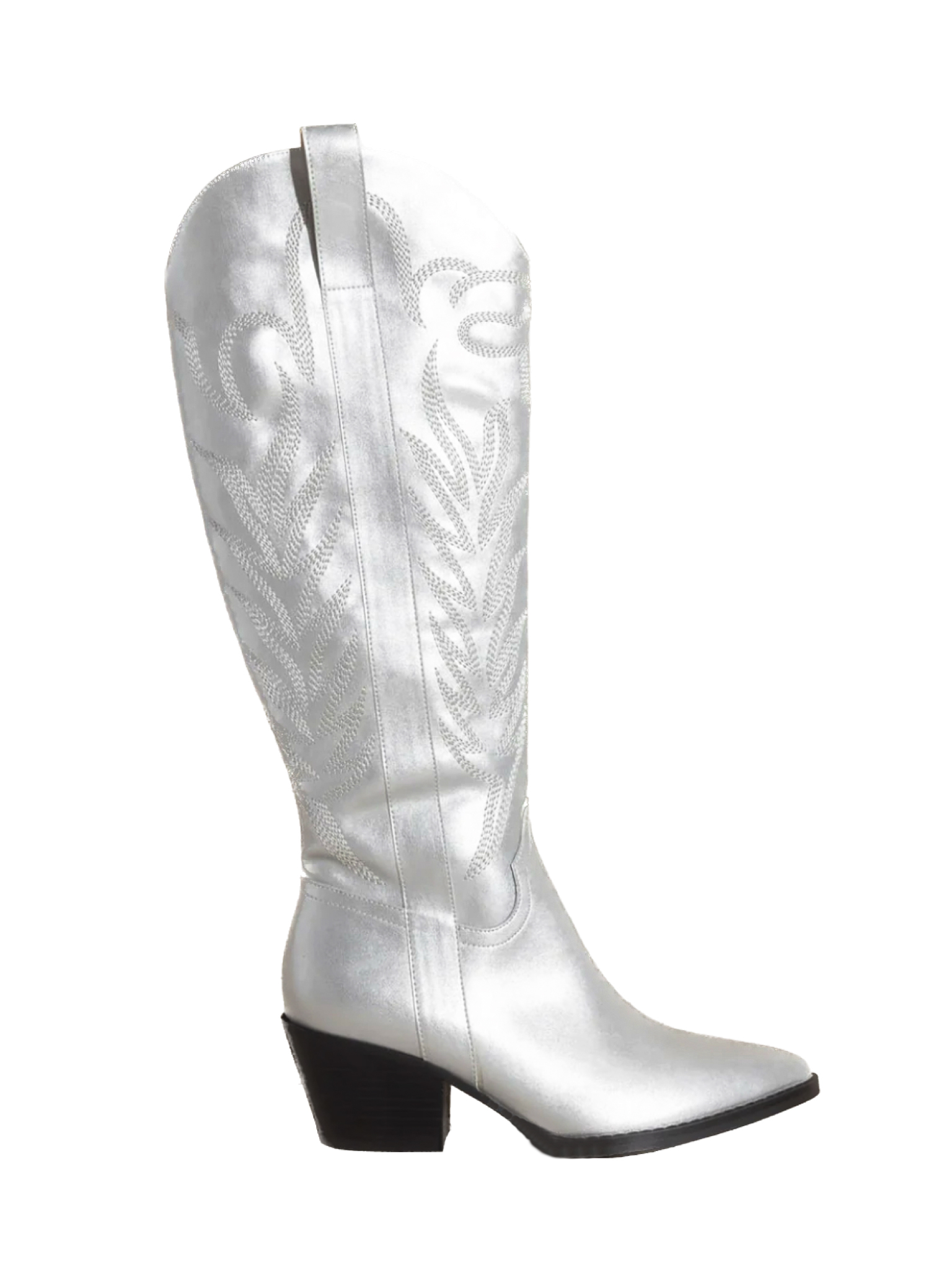 Samara Cowgirl Boot in Silver - Final Sale