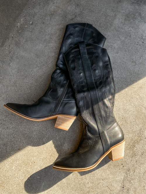 Bailey Cowgirl Boot in Black - Final Sale