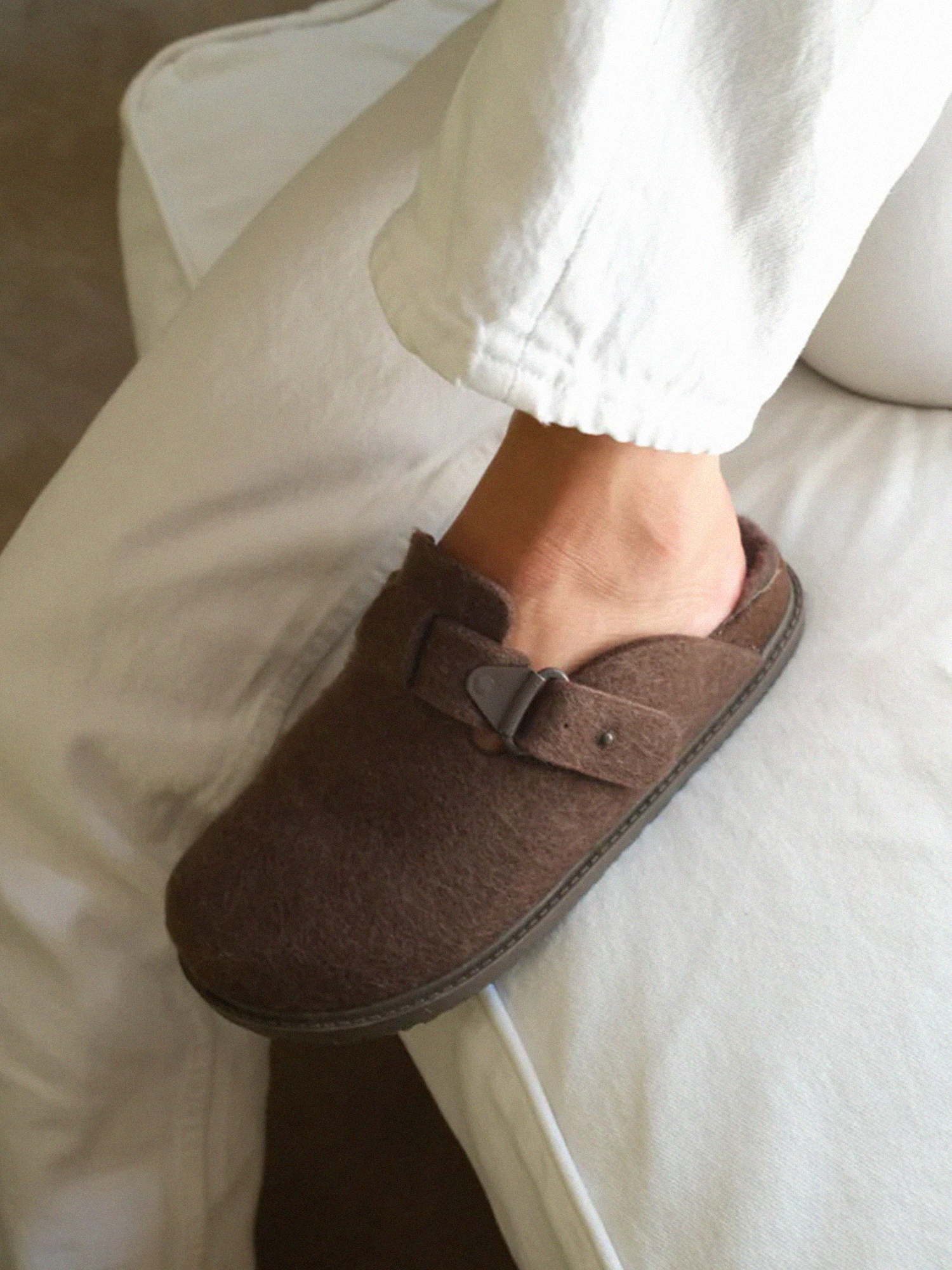 Portland Faux Fur Clog in Coffee