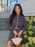 Arlo Cable Knit Sweater in Charcoal