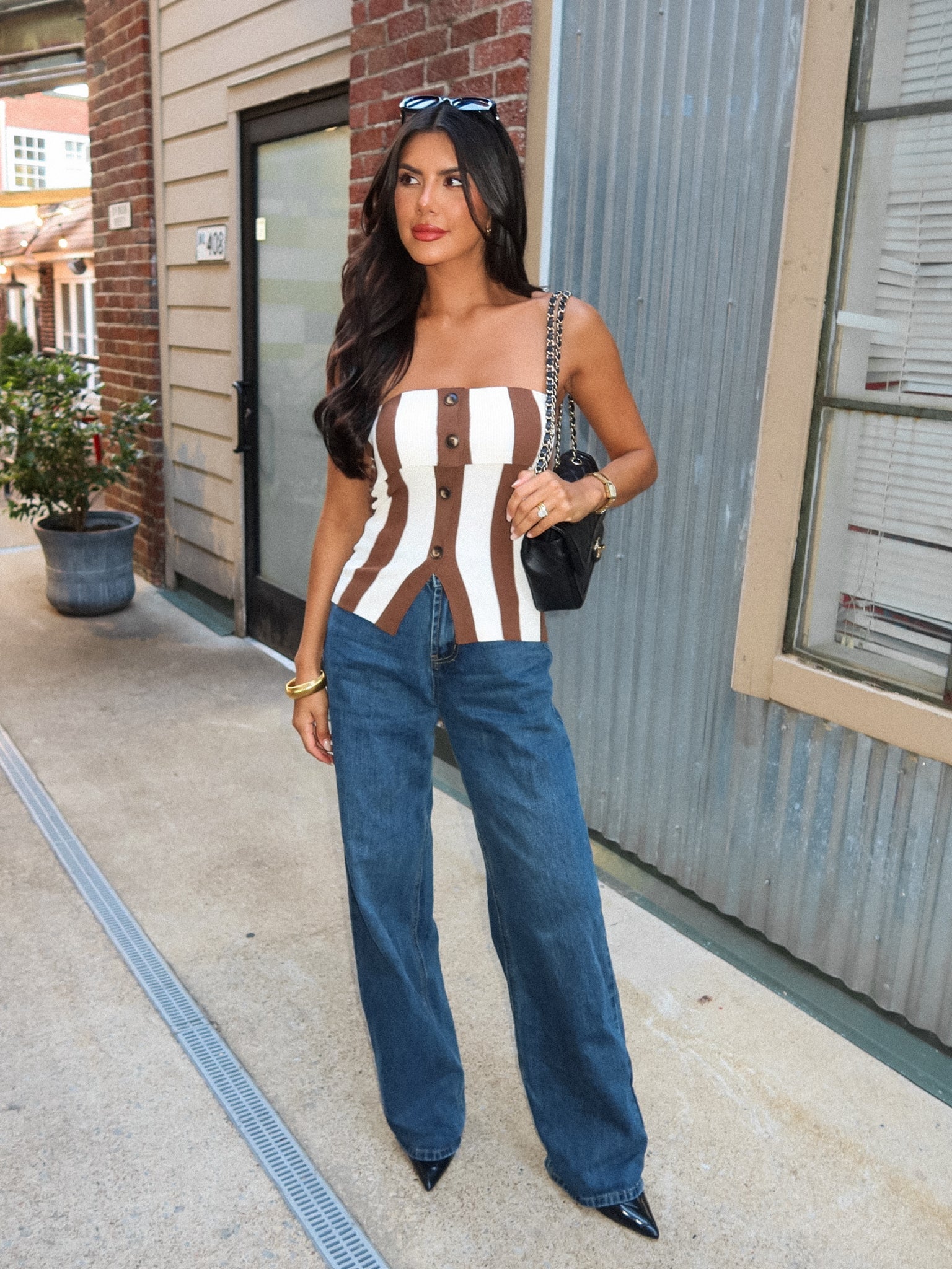 Leah Button Tube Top