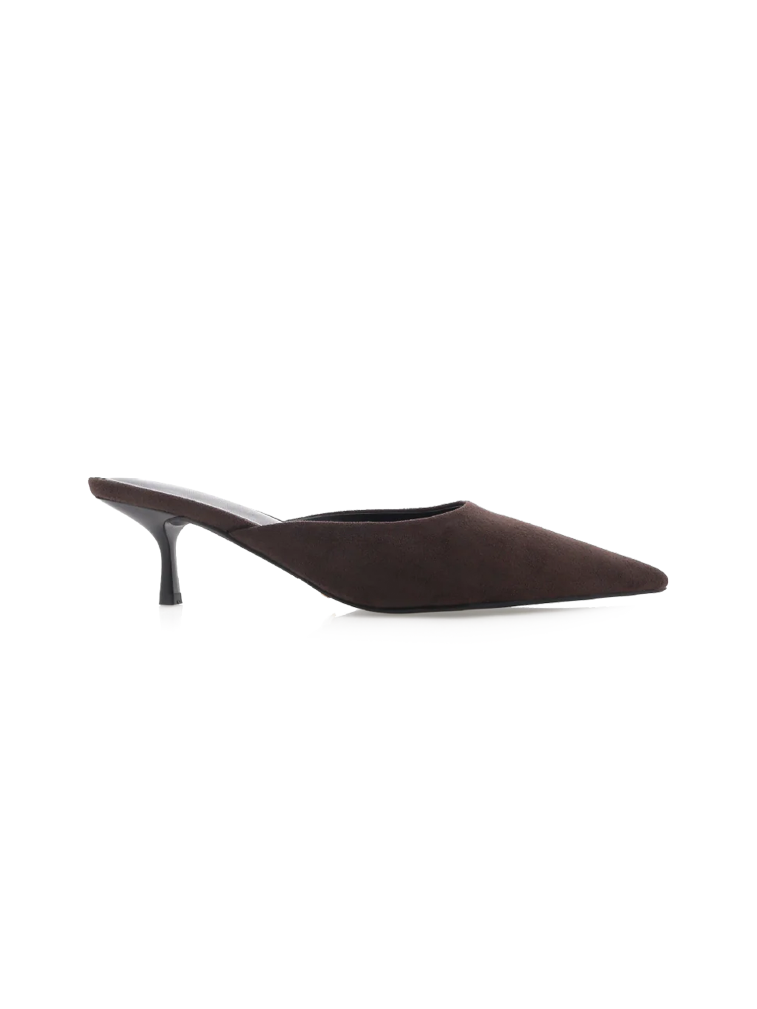 Wynonna Suede Kitten Heel in Dark cacao